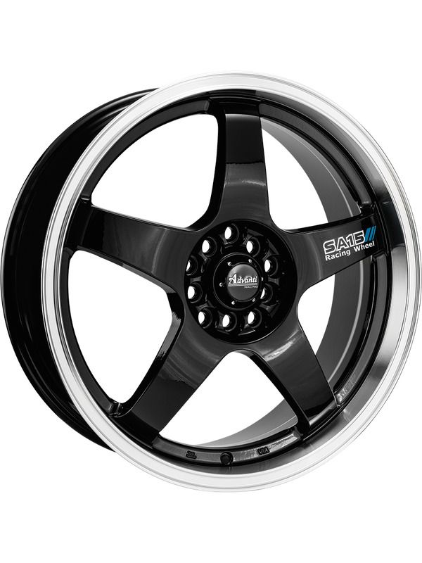 Advanti Wheel 18x7.5 SA15 Gloss Black/Polish Lip [PCD: 5x100/114.3 Offset: +45]